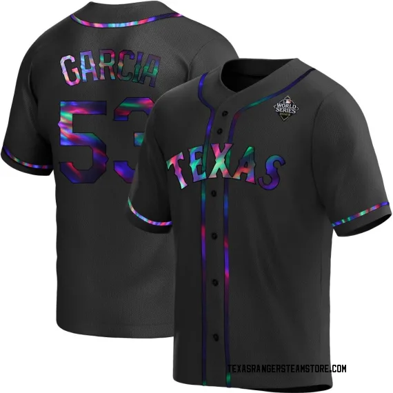 Texas Rangers Adolis Garcia Official Black Holographic Replica Men's