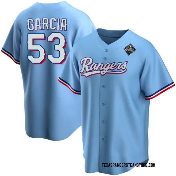 Texas Rangers Adolis Garcia Official Light Blue Replica Youth Alternate