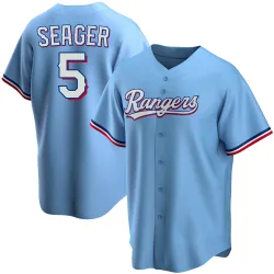 Texas Rangers Corey Seager Light Blue Replica Men's Alternate Player Jersey