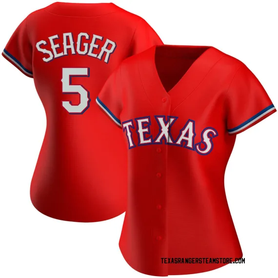 Texas Rangers Corey Seager Red Authentic Women's Alternate Player Jersey  S,M,L,XL,XXL,XXXL,XXXXL