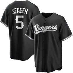 Texas Rangers Corey Seager White Replica Men's Black/ Player Jersey