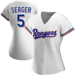 Texas Rangers Corey Seager White Replica Women's Home Player Jersey