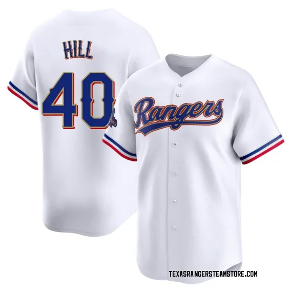 Texas Rangers Derek Hill Gold Limited Men's White 2024 Collection ...