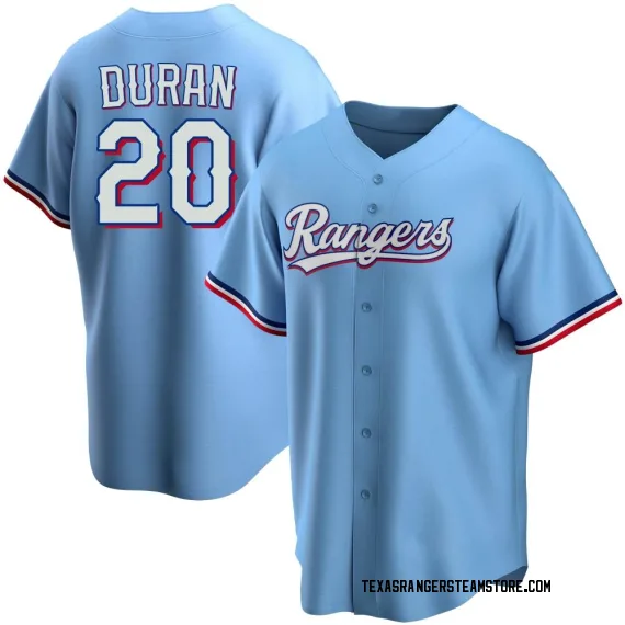 Texas Rangers Ezequiel Duran Light Blue Replica Men's Alternate