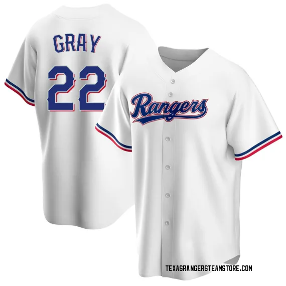 Texas Rangers Jon Gray White Replica Youth Home Player Jersey