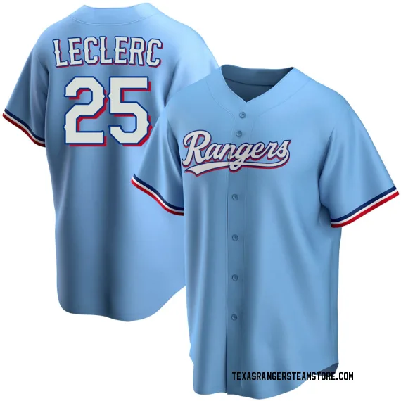 Texas Rangers Jose Leclerc Light Blue Replica Men's Alternate