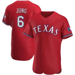 Josh Jung #6 Texas Rangers 2023 Season Blue Printed Baseball Shirt Jersey