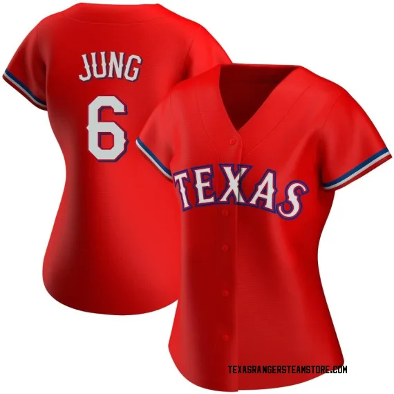 Texas Rangers Josh Jung Red Authentic Women's Alternate Player Jersey  S,M,L,XL,XXL,XXXL,XXXXL