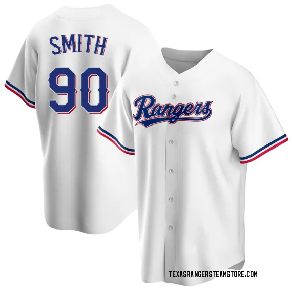 Texas Rangers Josh Smith White Replica Men's Home Player Jersey