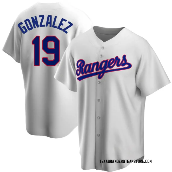 Texas Rangers Juan Gonzalez White Replica Men's Home Cooperstown Collection  Player Jersey S,M,L,XL,XXL,XXXL,XXXXL