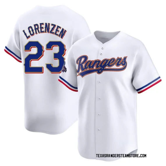 Texas Rangers Michael Lorenzen Gold Limited Men's White 2024 Collection ...