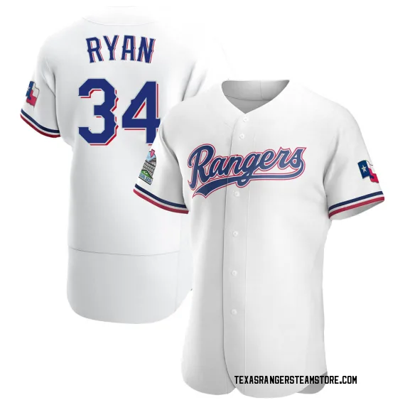 Texas Rangers Nolan Ryan White Authentic Men's Home Player