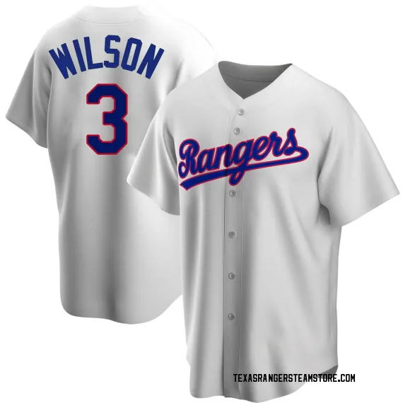 Texas Rangers Russell Wilson White Replica Youth Home Cooperstown  Collection Player Jersey S,M,L,XL,XXL,XXXL,XXXXL