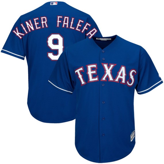 Texas Rangers Isiah Kiner-Falefa Official Royal Blue Replica Men's Majestic  Cool Base Alternate Player MLB Jersey S,M,L,XL,XXL,XXXL,XXXXL