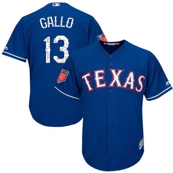 Texas Rangers Joey Gallo Official Royal Authentic Men's Majestic