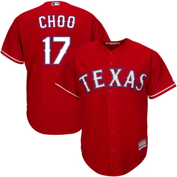 Texas Rangers Shin-Soo Choo Official Red Replica Youth Majestic